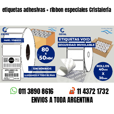 etiquetas adhesivas   ribbon especiales Cristalería