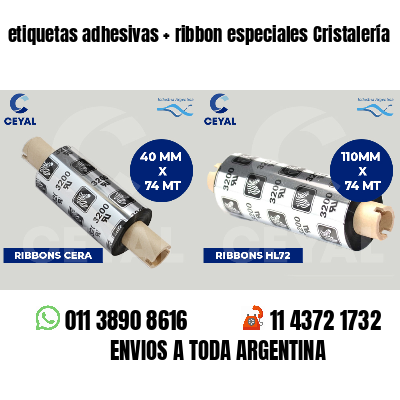 etiquetas adhesivas   ribbon especiales Cristalería