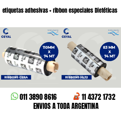 etiquetas adhesivas   ribbon especiales Dietéticas