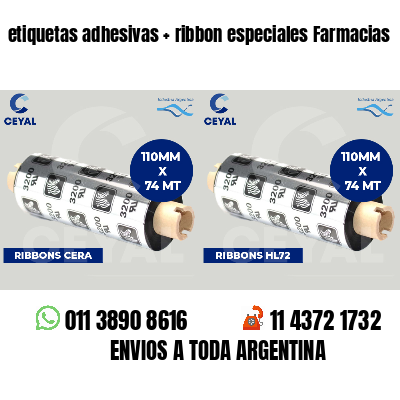 etiquetas adhesivas   ribbon especiales Farmacias