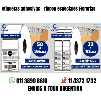 etiquetas adhesivas   ribbon especiales Florerías