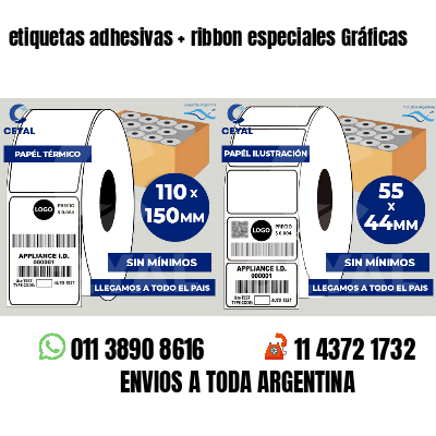 etiquetas adhesivas   ribbon especiales Gráficas