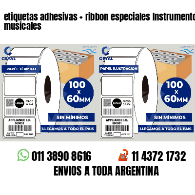 etiquetas adhesivas   ribbon especiales Instrumentos musicales