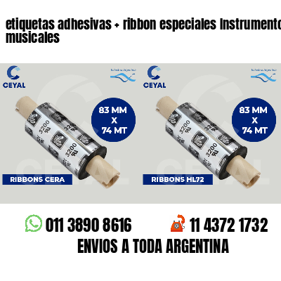 etiquetas adhesivas   ribbon especiales Instrumentos musicales