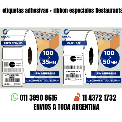 etiquetas adhesivas   ribbon especiales Restaurants