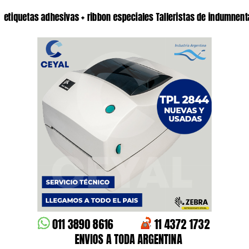 etiquetas adhesivas   ribbon especiales Talleristas de indumnentaria