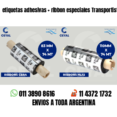 etiquetas adhesivas   ribbon especiales Transportistas