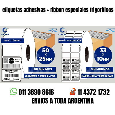 etiquetas adhesivas   ribbon especiales frigorificos