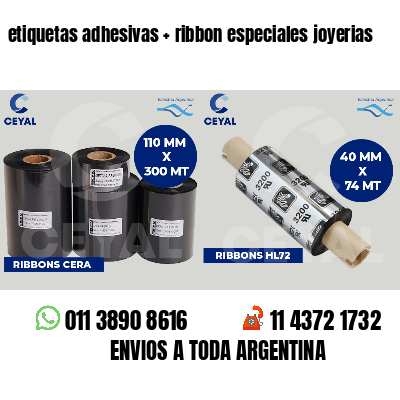 etiquetas adhesivas   ribbon especiales joyerias