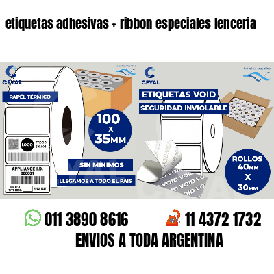 etiquetas adhesivas   ribbon especiales lenceria