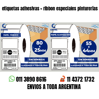 etiquetas adhesivas   ribbon especiales pinturerías