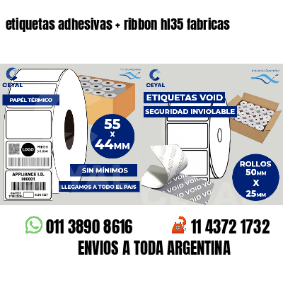 etiquetas adhesivas   ribbon hl35 fabricas