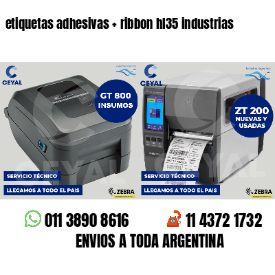 etiquetas adhesivas   ribbon hl35 industrias