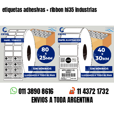 etiquetas adhesivas   ribbon hl35 industrias