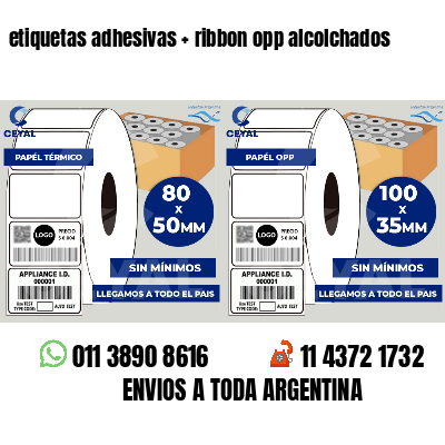 etiquetas adhesivas   ribbon opp alcolchados