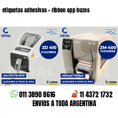 etiquetas adhesivas   ribbon opp buzos