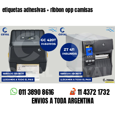 etiquetas adhesivas   ribbon opp camisas