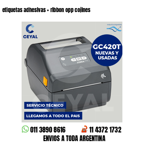 etiquetas adhesivas   ribbon opp cojines