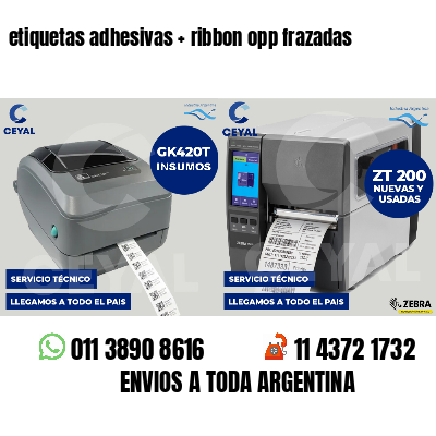 etiquetas adhesivas   ribbon opp frazadas