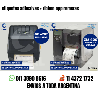 etiquetas adhesivas   ribbon opp remeras