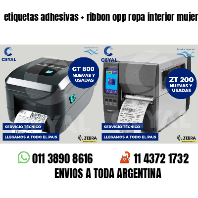 etiquetas adhesivas   ribbon opp ropa interior mujer