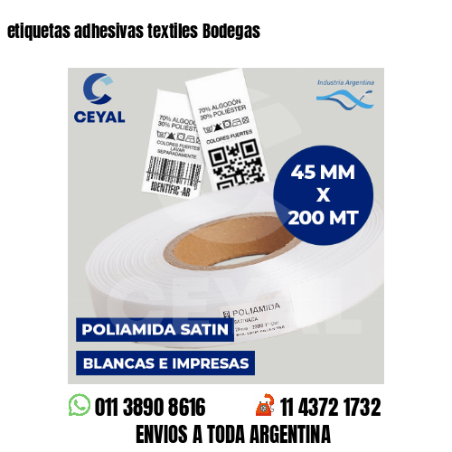 etiquetas adhesivas textiles Bodegas