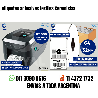 etiquetas adhesivas textiles Ceramistas