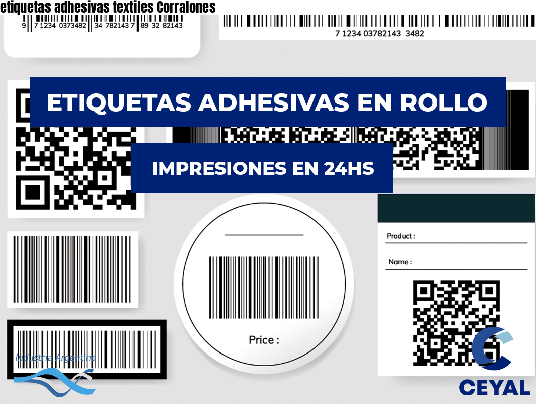 etiquetas adhesivas textiles Corralones