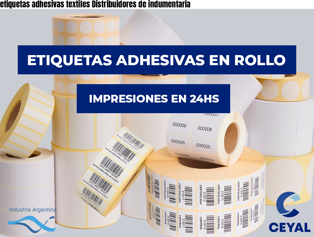 etiquetas adhesivas textiles Distribuidores de indumentaria