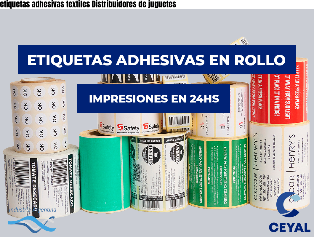 etiquetas adhesivas textiles Distribuidores de juguetes