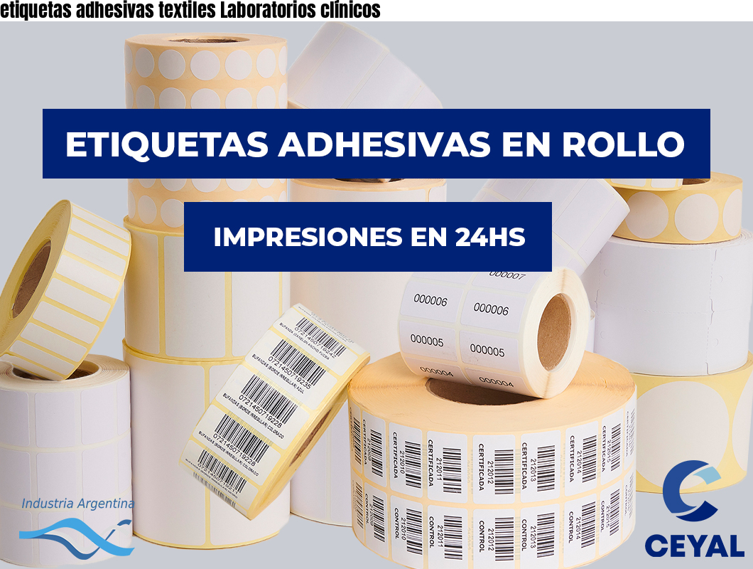 etiquetas adhesivas textiles Laboratorios clínicos