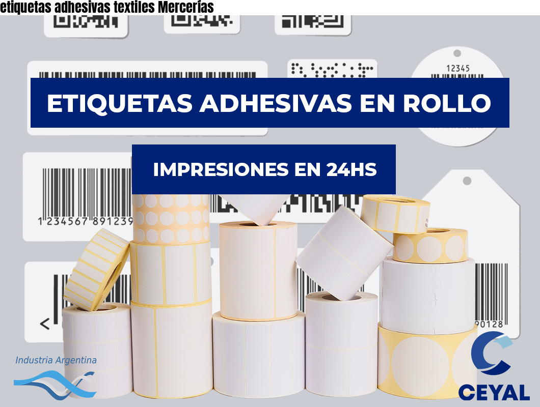 etiquetas adhesivas textiles Mercerías
