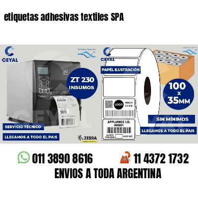 etiquetas adhesivas textiles SPA