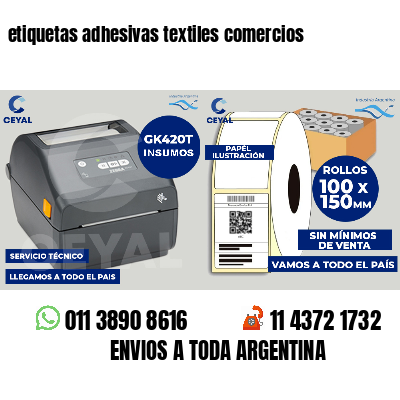 etiquetas adhesivas textiles comercios