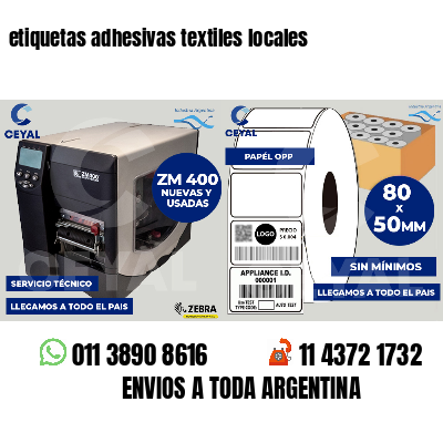 etiquetas adhesivas textiles locales