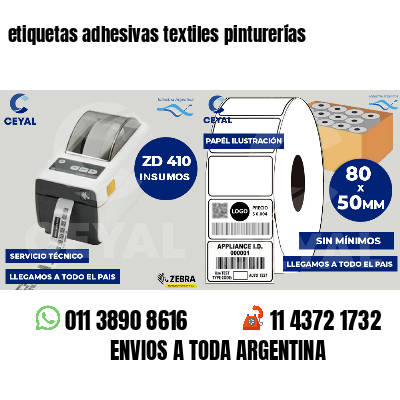 etiquetas adhesivas textiles pinturerías