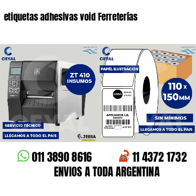 etiquetas adhesivas void Ferreterías