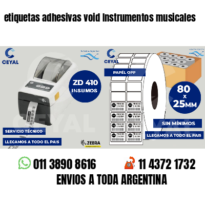 etiquetas adhesivas void Instrumentos musicales