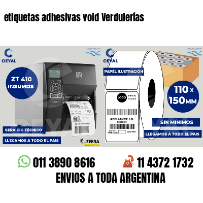 etiquetas adhesivas void Verdulerías