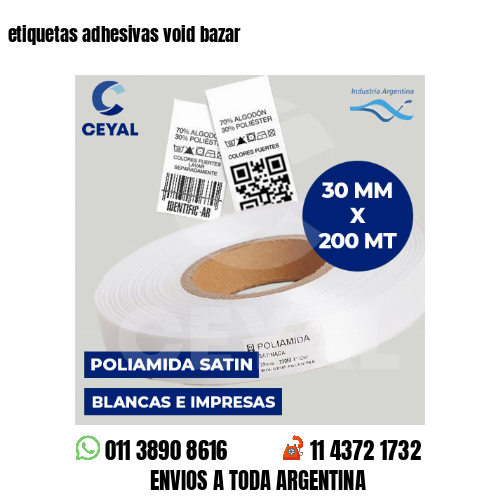 etiquetas adhesivas void bazar