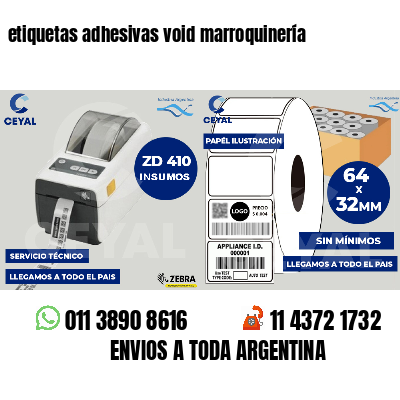 etiquetas adhesivas void marroquinería