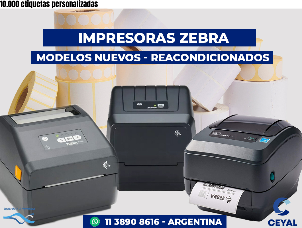 10.000 etiquetas personalizadas