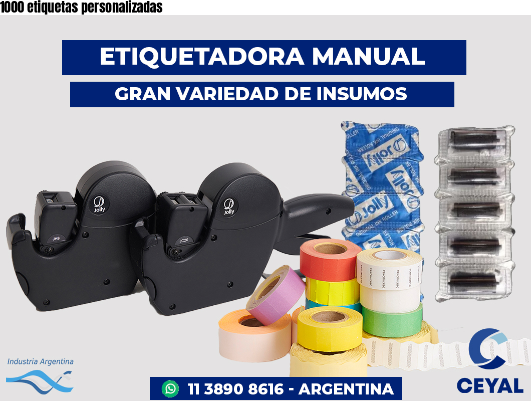 1000 etiquetas personalizadas