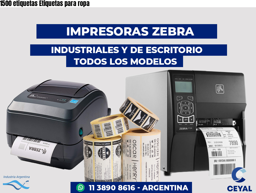 1500 etiquetas Etiquetas para ropa
