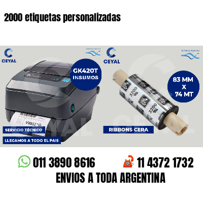 2000 etiquetas personalizadas
