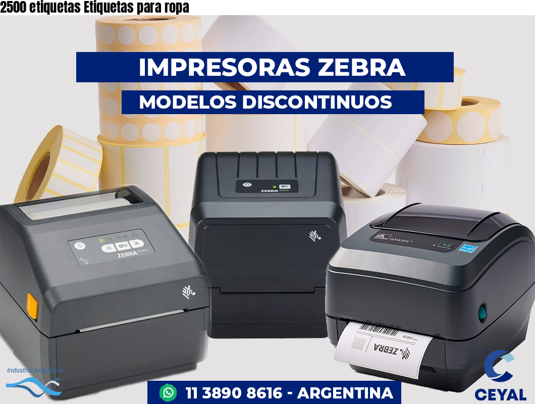 2500 etiquetas Etiquetas para ropa