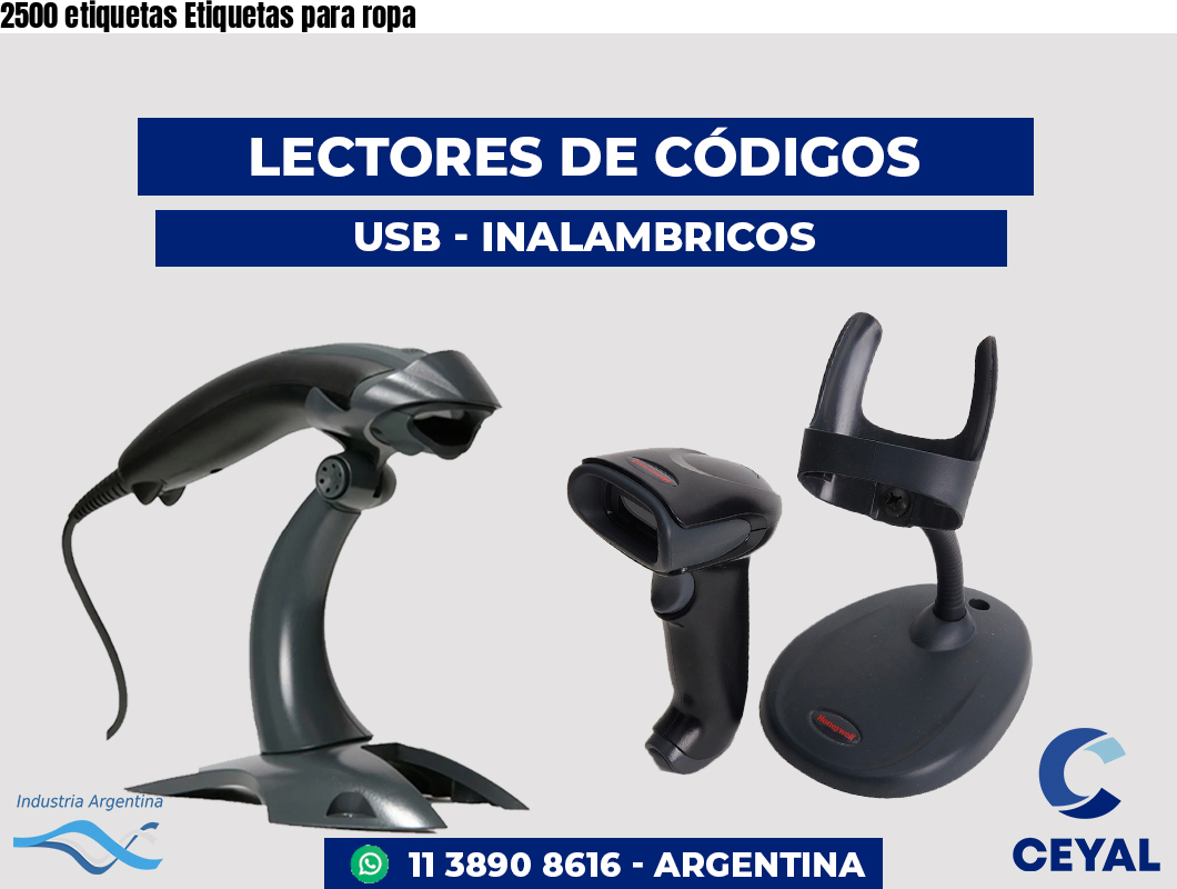 2500 etiquetas Etiquetas para ropa