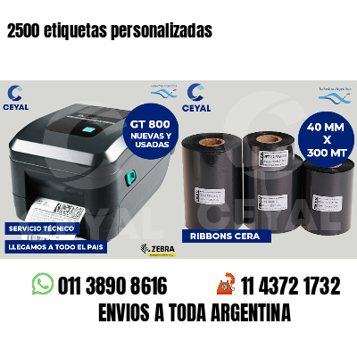 2500 etiquetas personalizadas