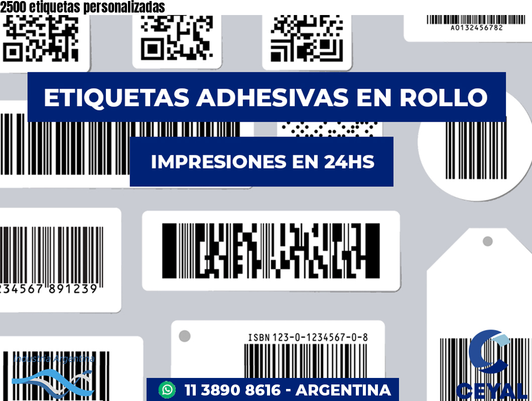 2500 etiquetas personalizadas