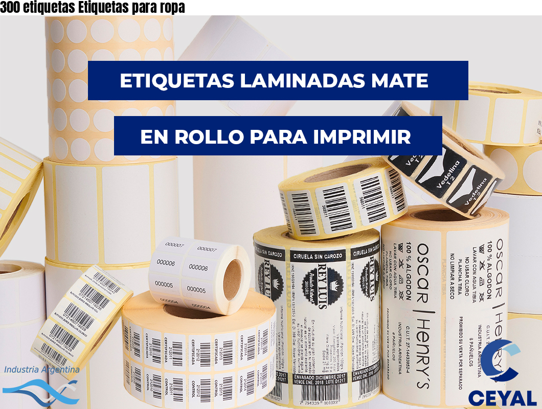 300 etiquetas Etiquetas para ropa
